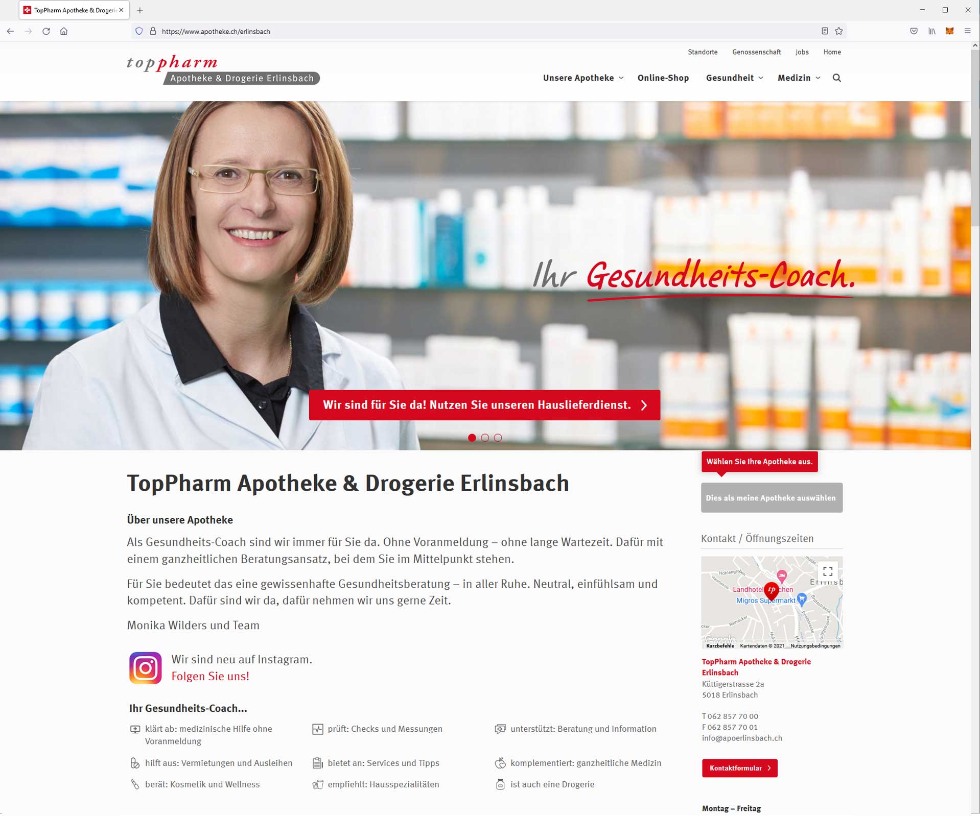 toppharm Apotheke Erlinsbach